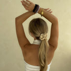 Organic Premium Silk Scrunchie - Vanilla