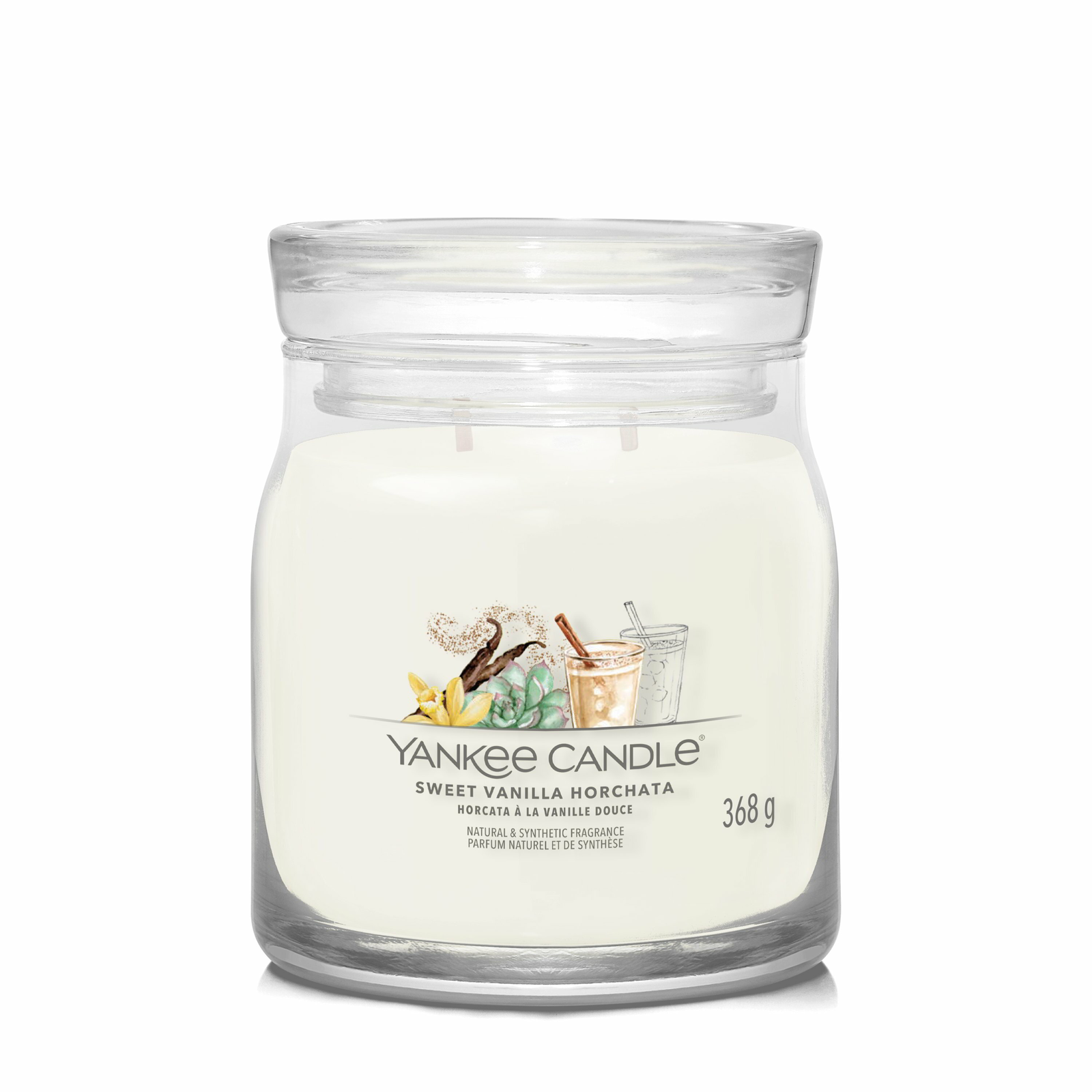 Yankee Candle Yankee Candle Signature Sweet Vanilla Horchata Świeca Średnia 368g (1749346E)-0