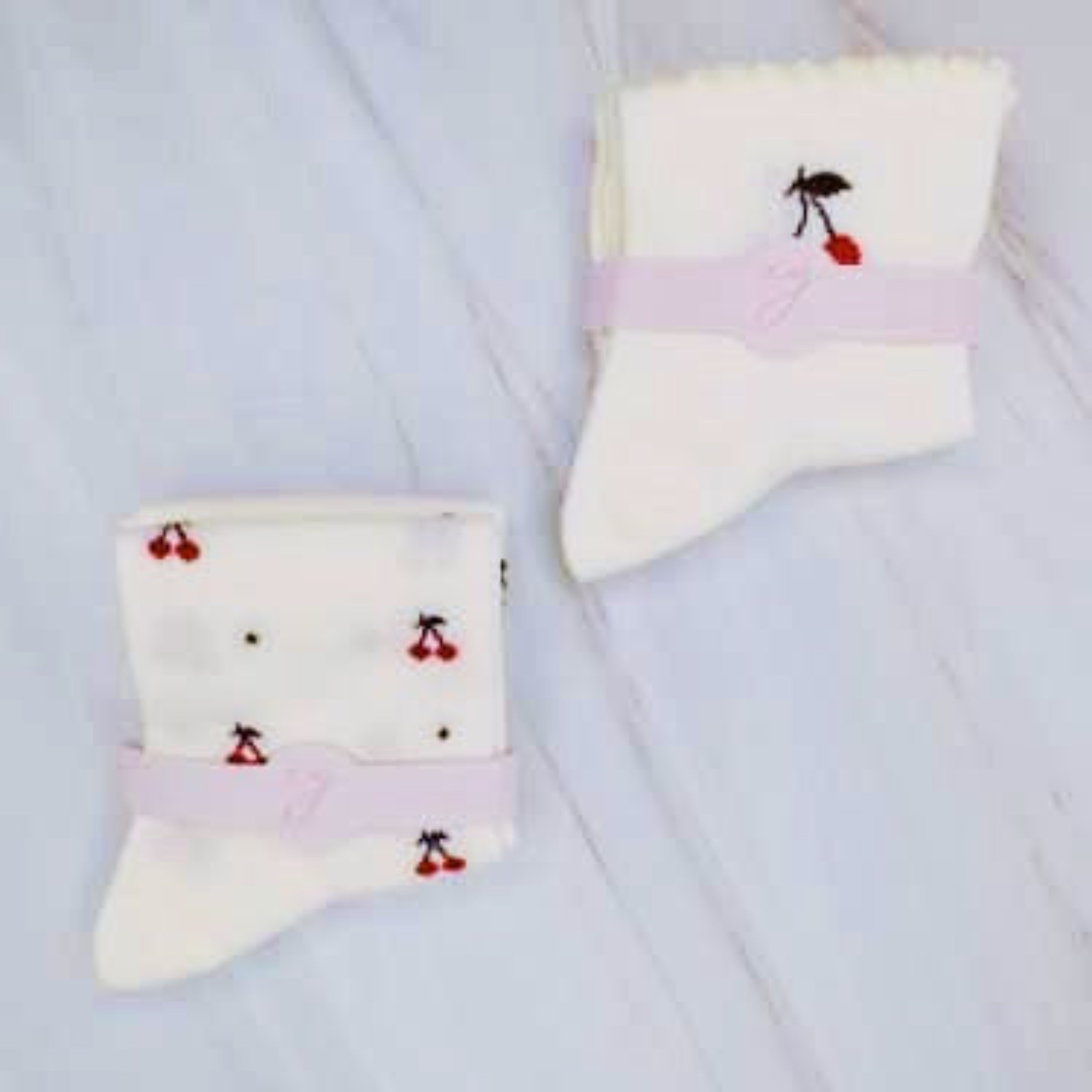 Cherries All Over Sock Set Of 2-4
