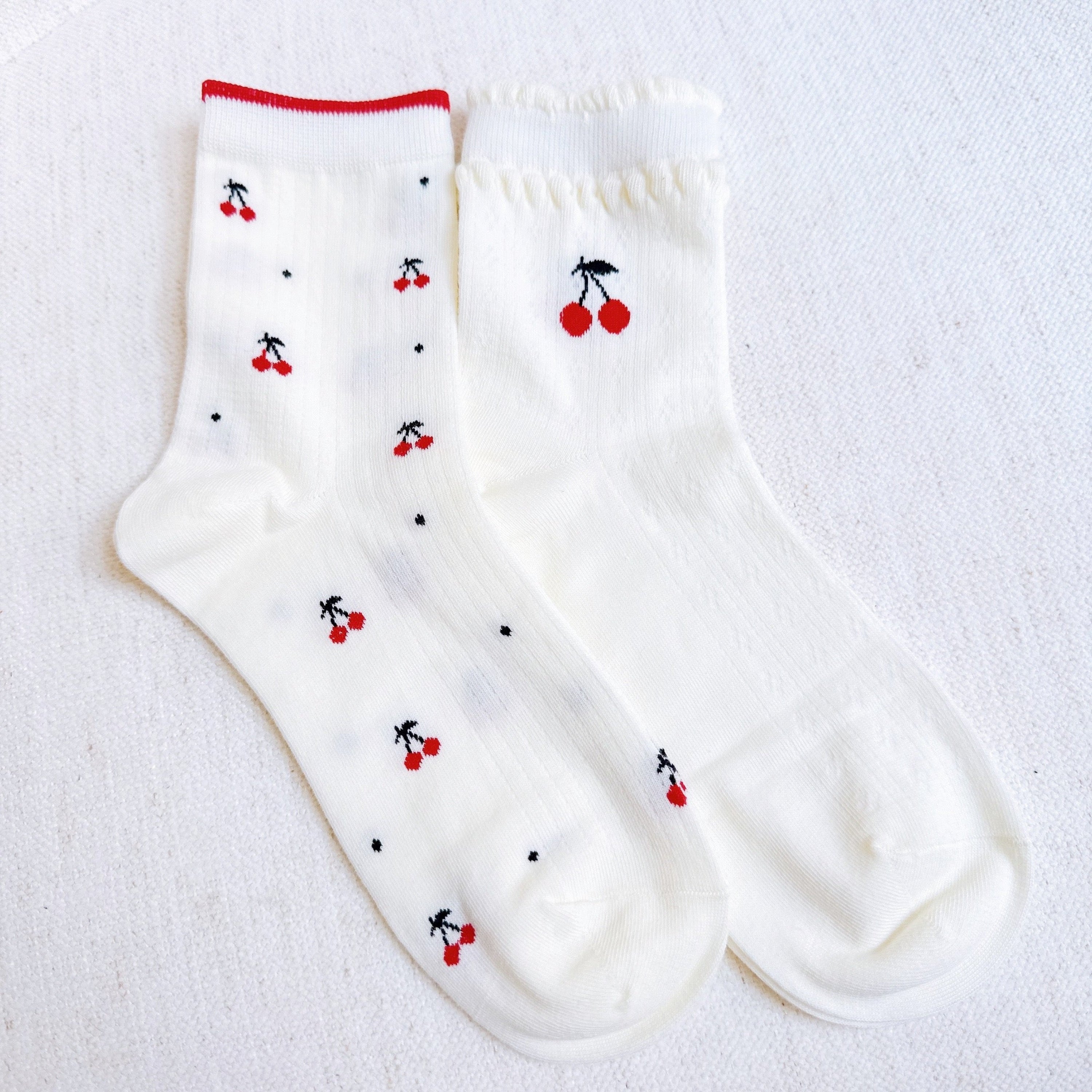 Cherries All Over Sock Set Of 2-1