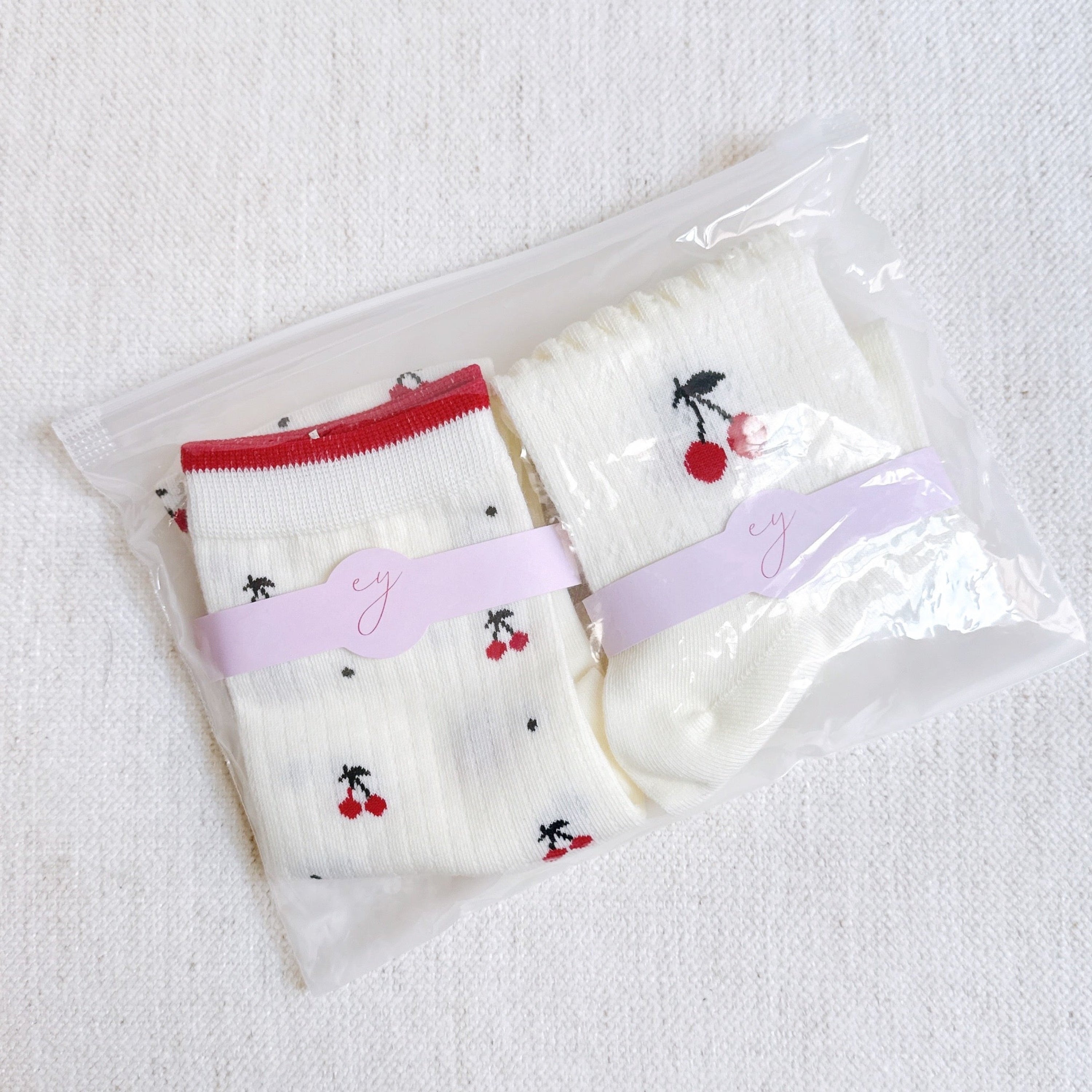 Cherries All Over Sock Set Of 2-3