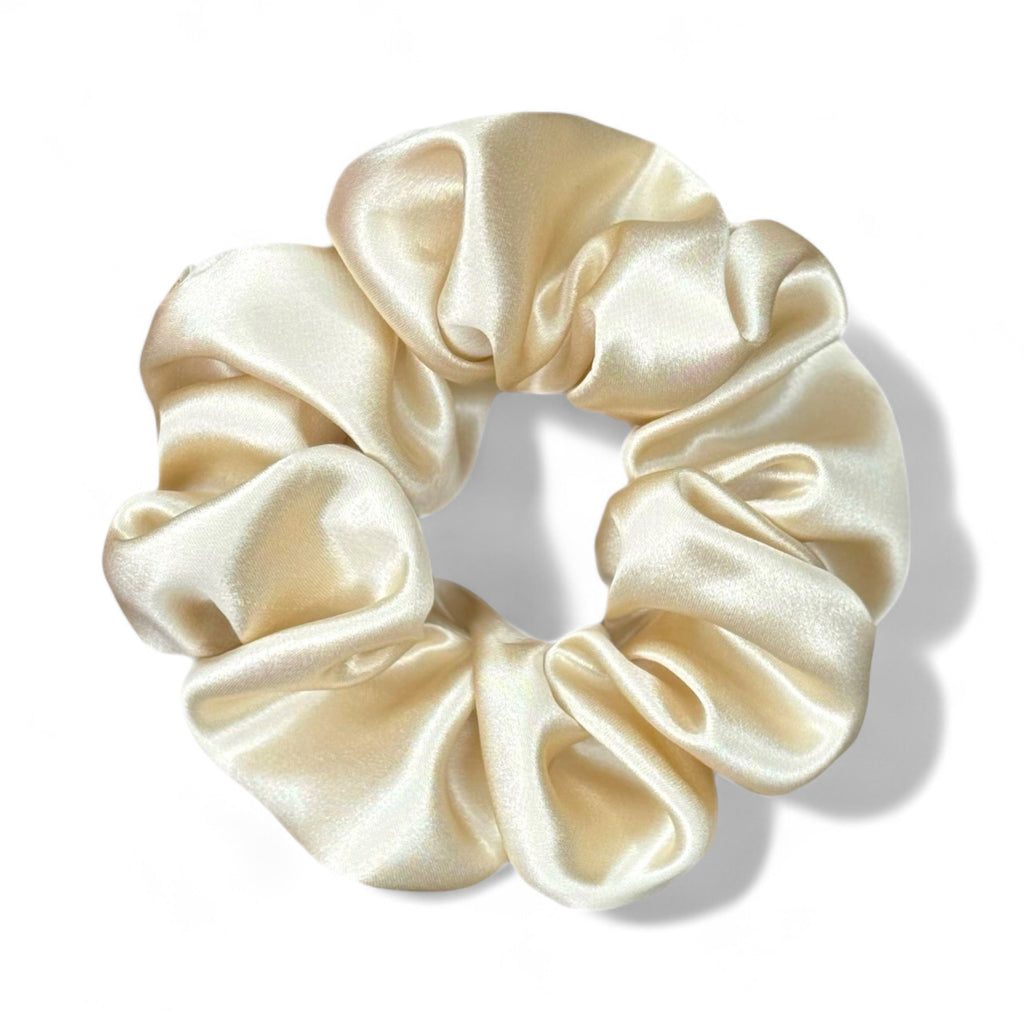 Organic Premium Silk Scrunchie - Vanilla