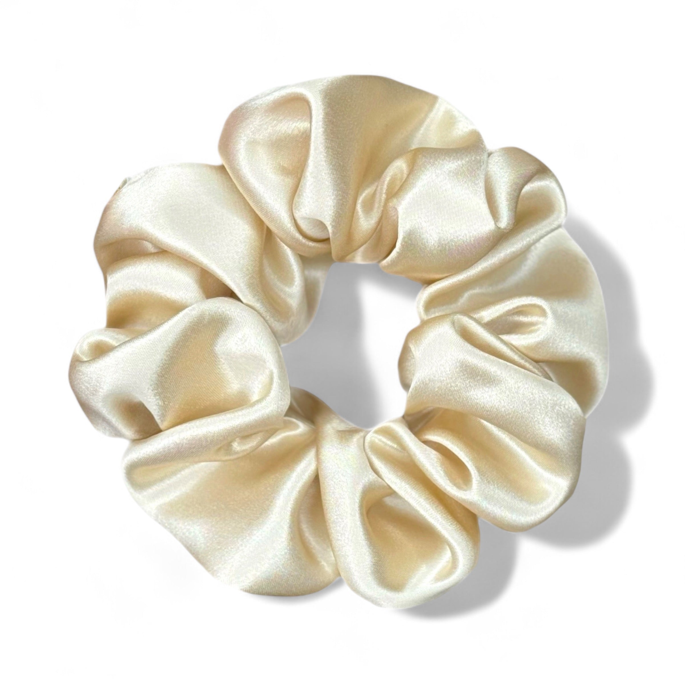 Organic Premium Silk Scrunchie - Vanilla