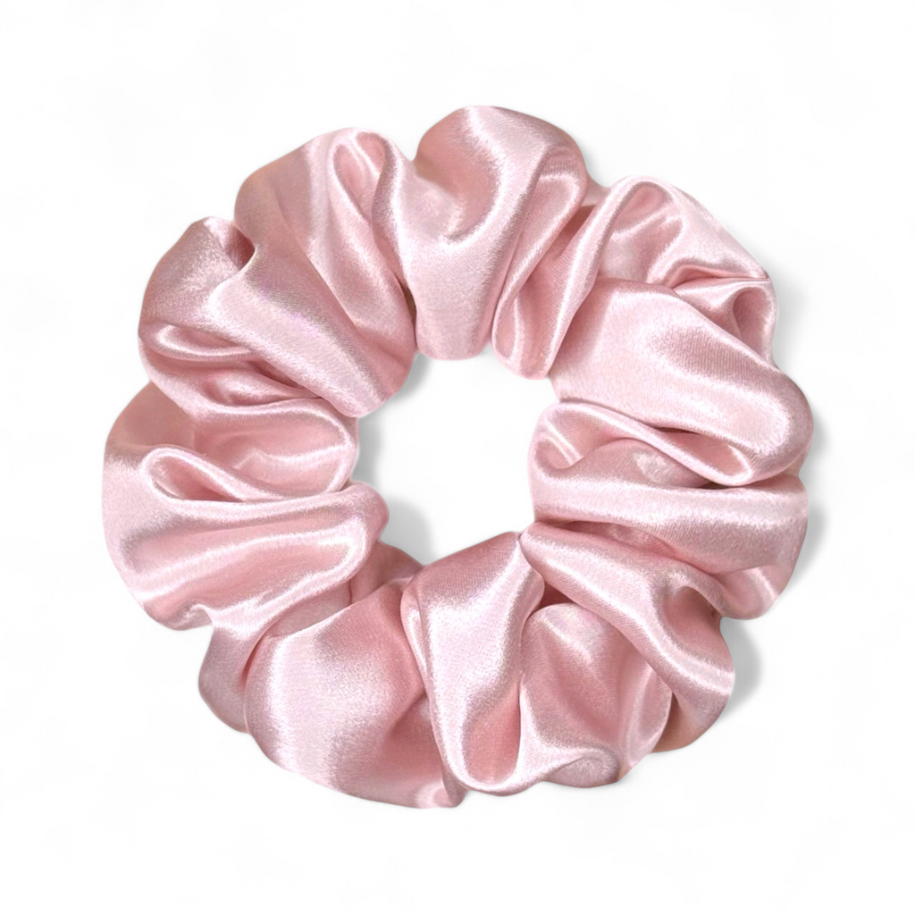 Organic Premium Silk Scrunchie - Pink Spice