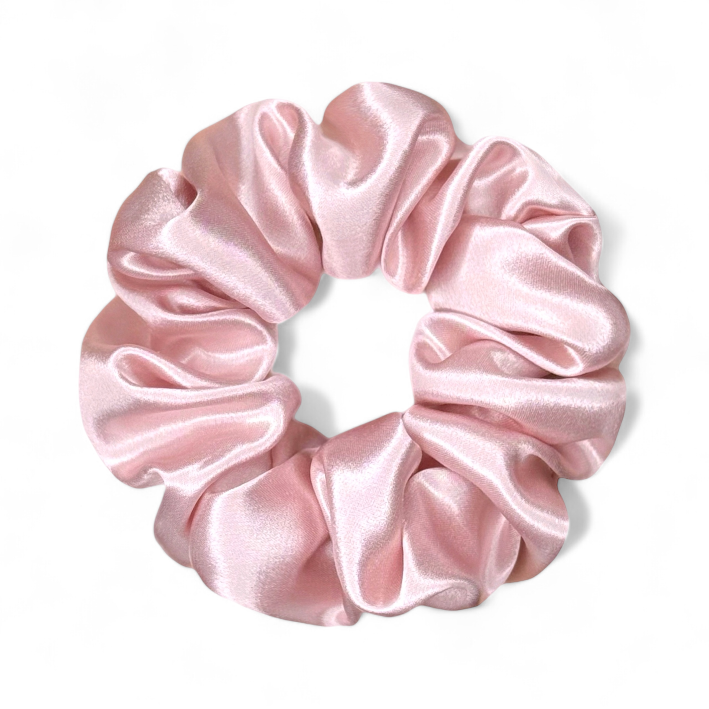 Organic Premium Silk Scrunchie - Pink Spice