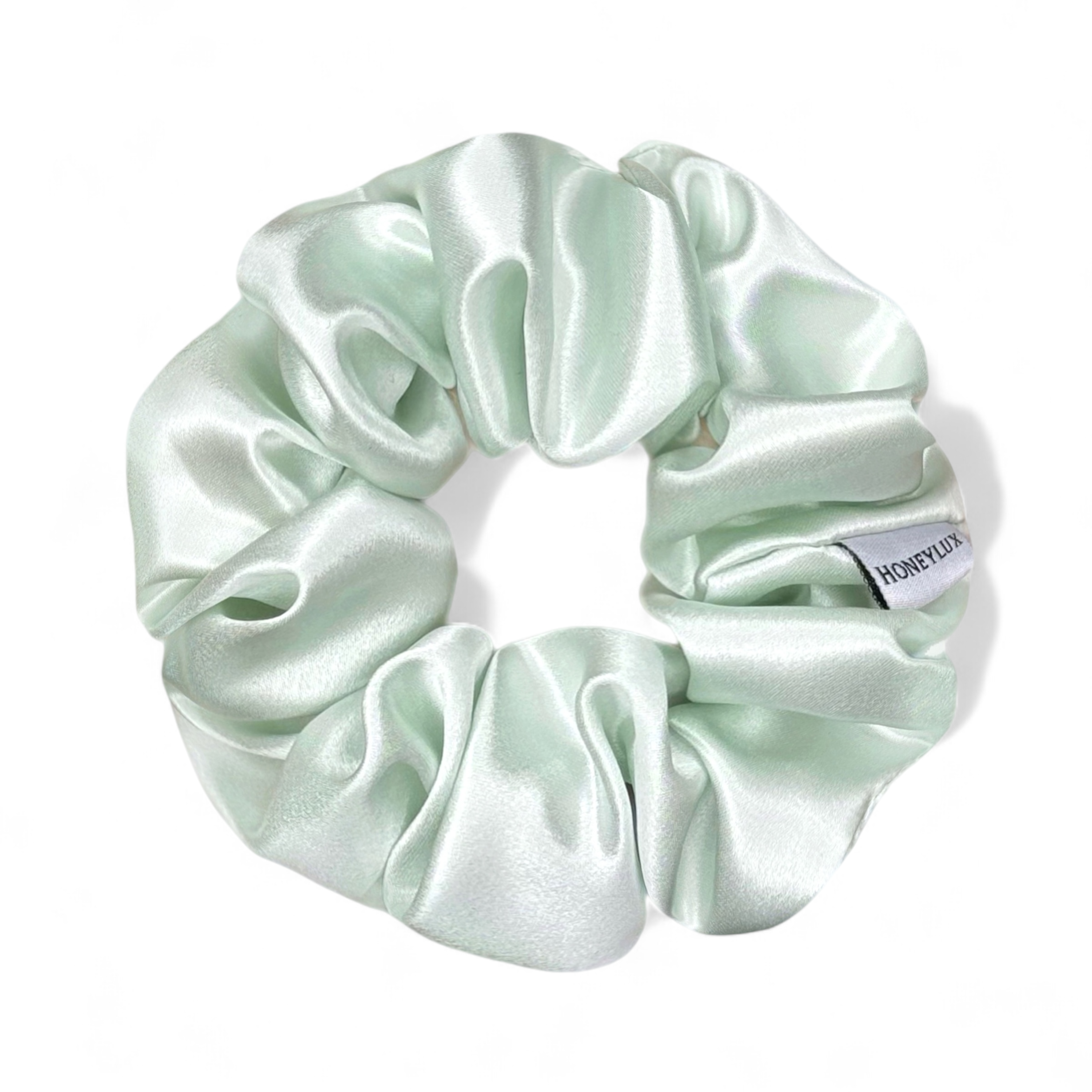 Organic Premium Silk Scrunchie - Mint Latte
