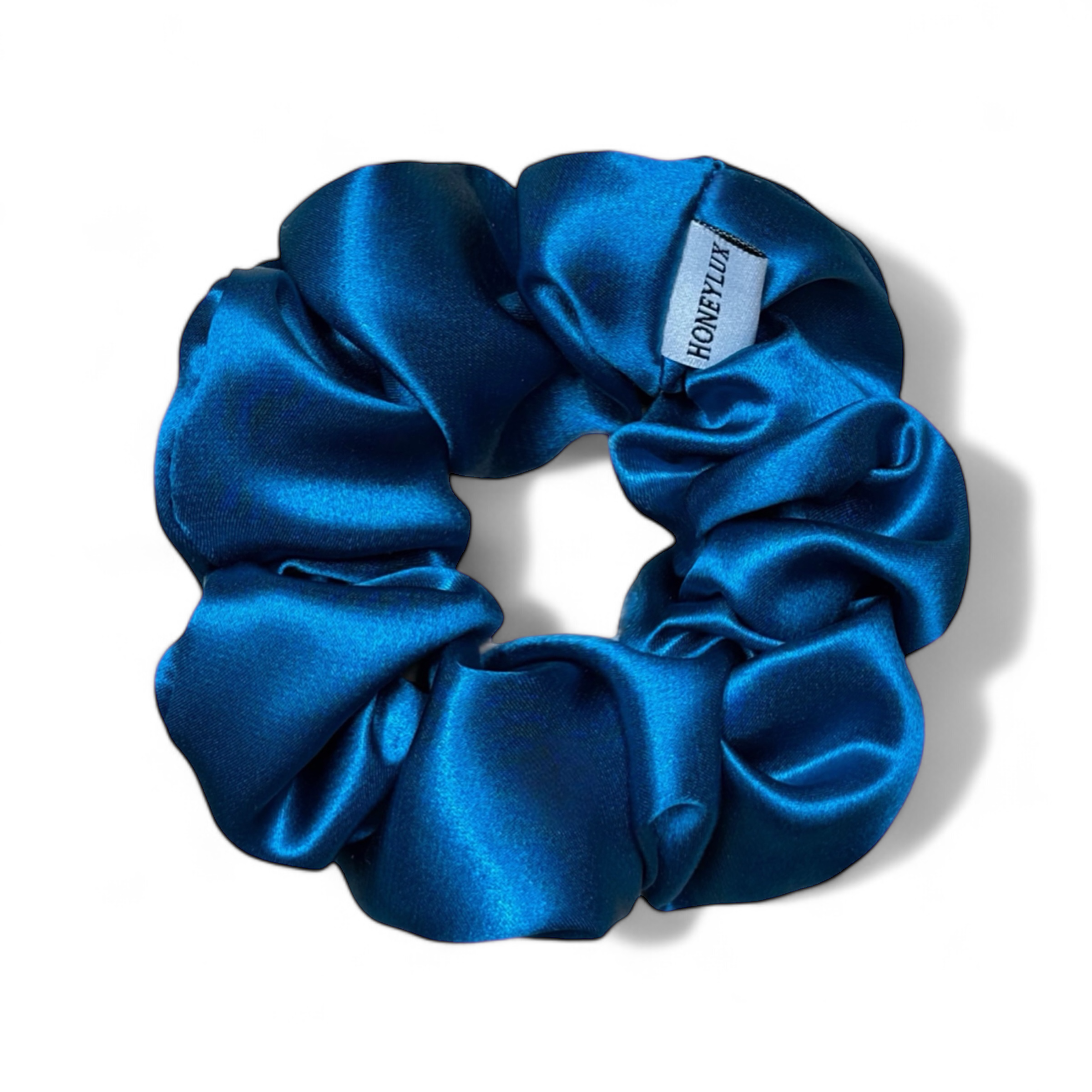 Organic Premium Silk Scrunchie - Vanilla Blue
